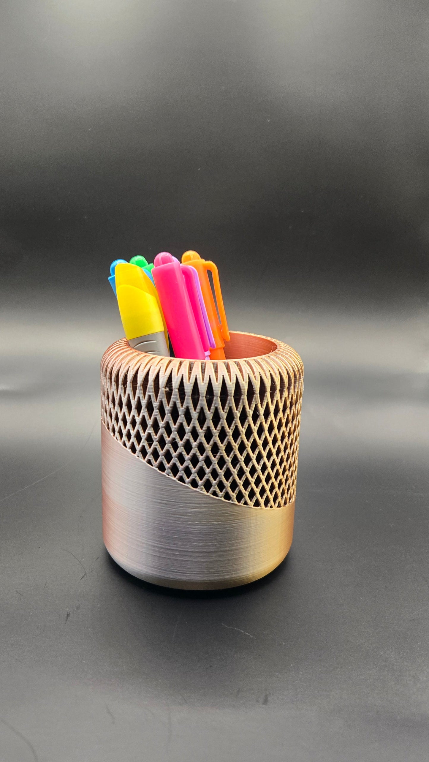 Japandi Pen Holder - Gold, Silver, Copper Mix