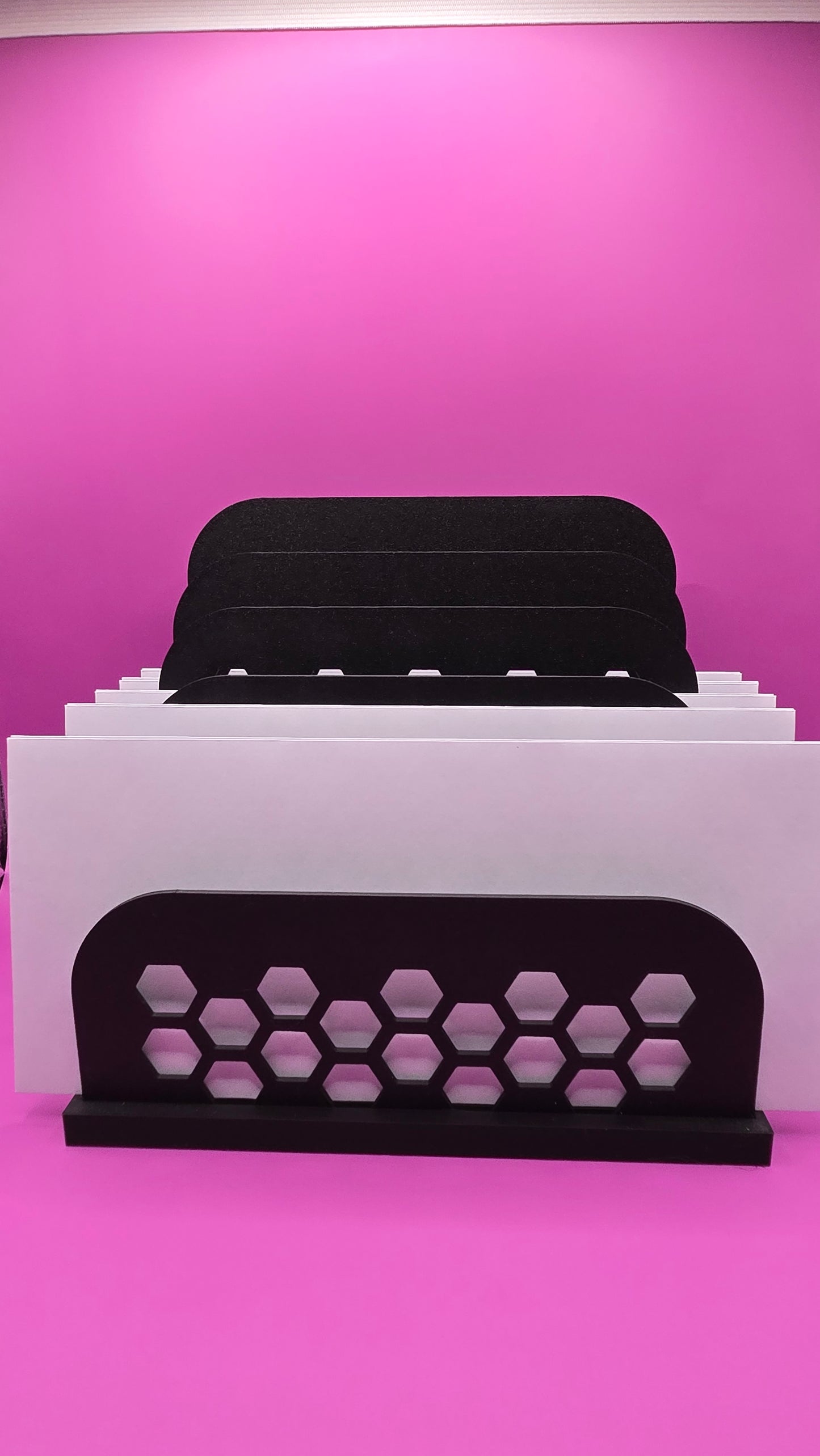 Letter Organizer, 6 Slots - Black