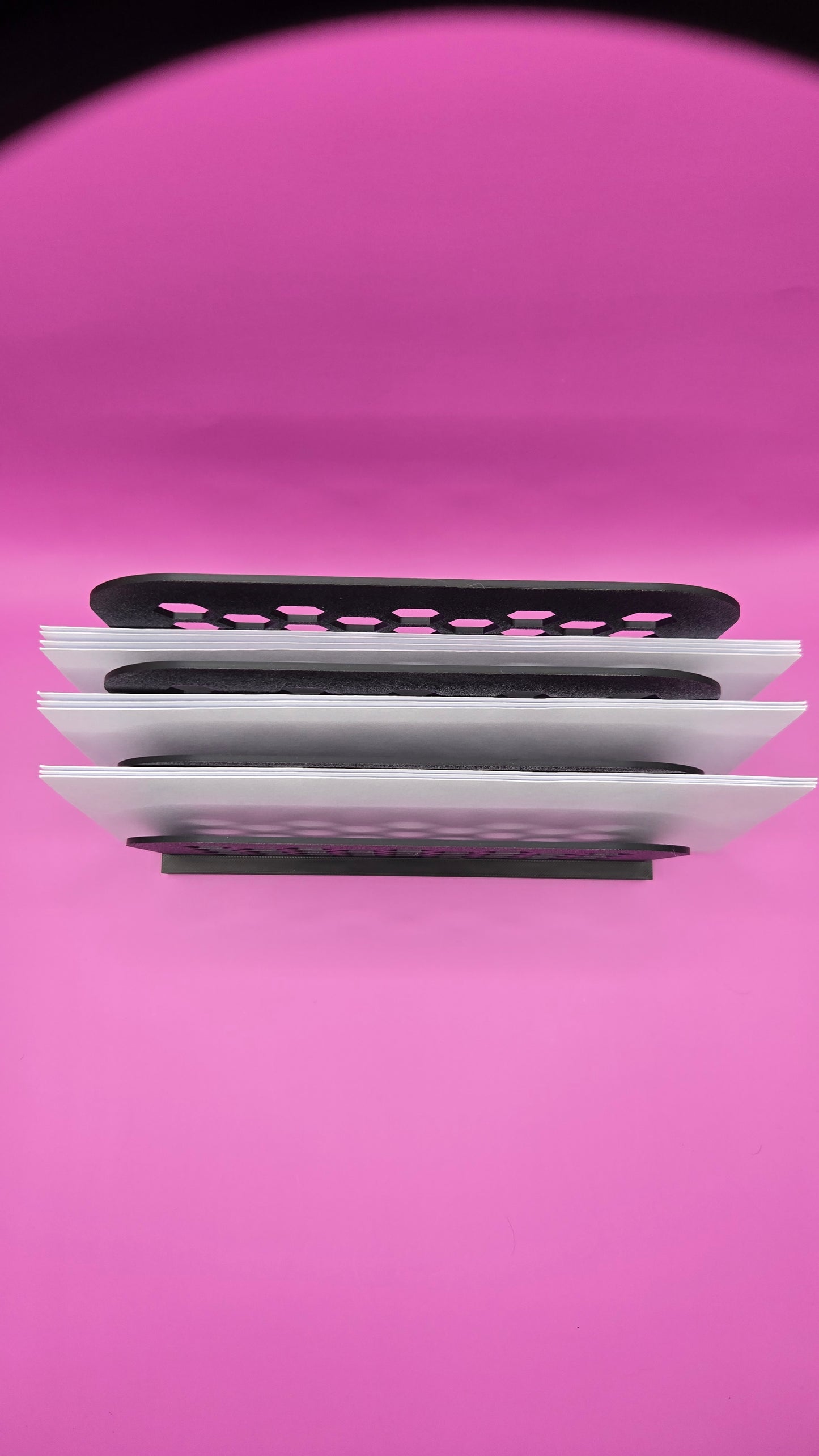 Letter Organizer, 3 Slots - Black