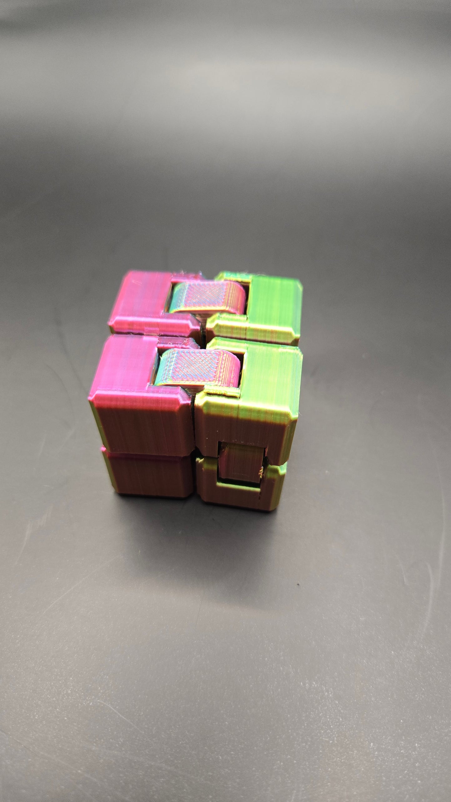 Linked Squares Fidget Toy - Blue, Yellow, Fuchsia Mix