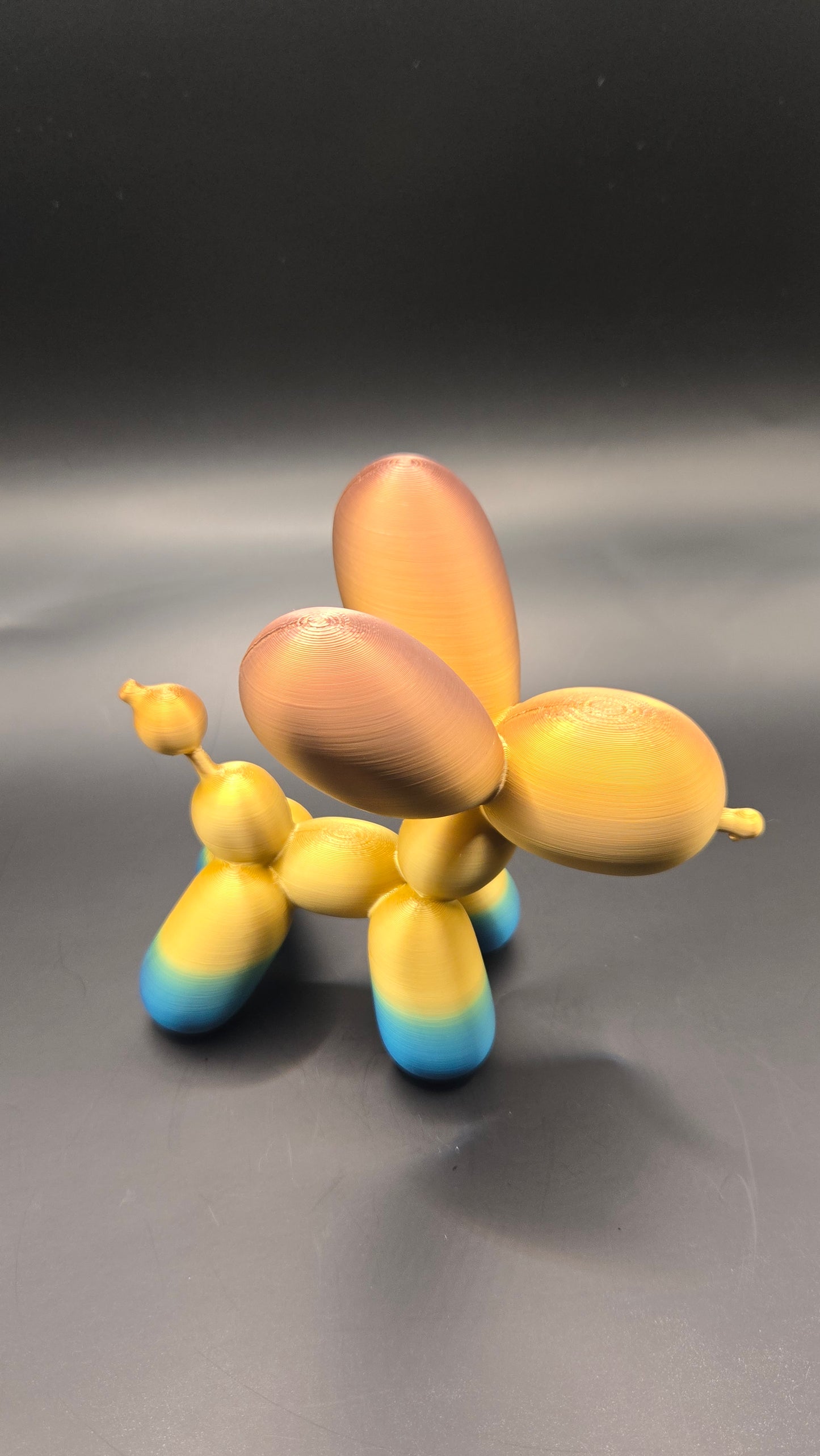 Medium Balloon Dog - Silk Rainbow Gradient