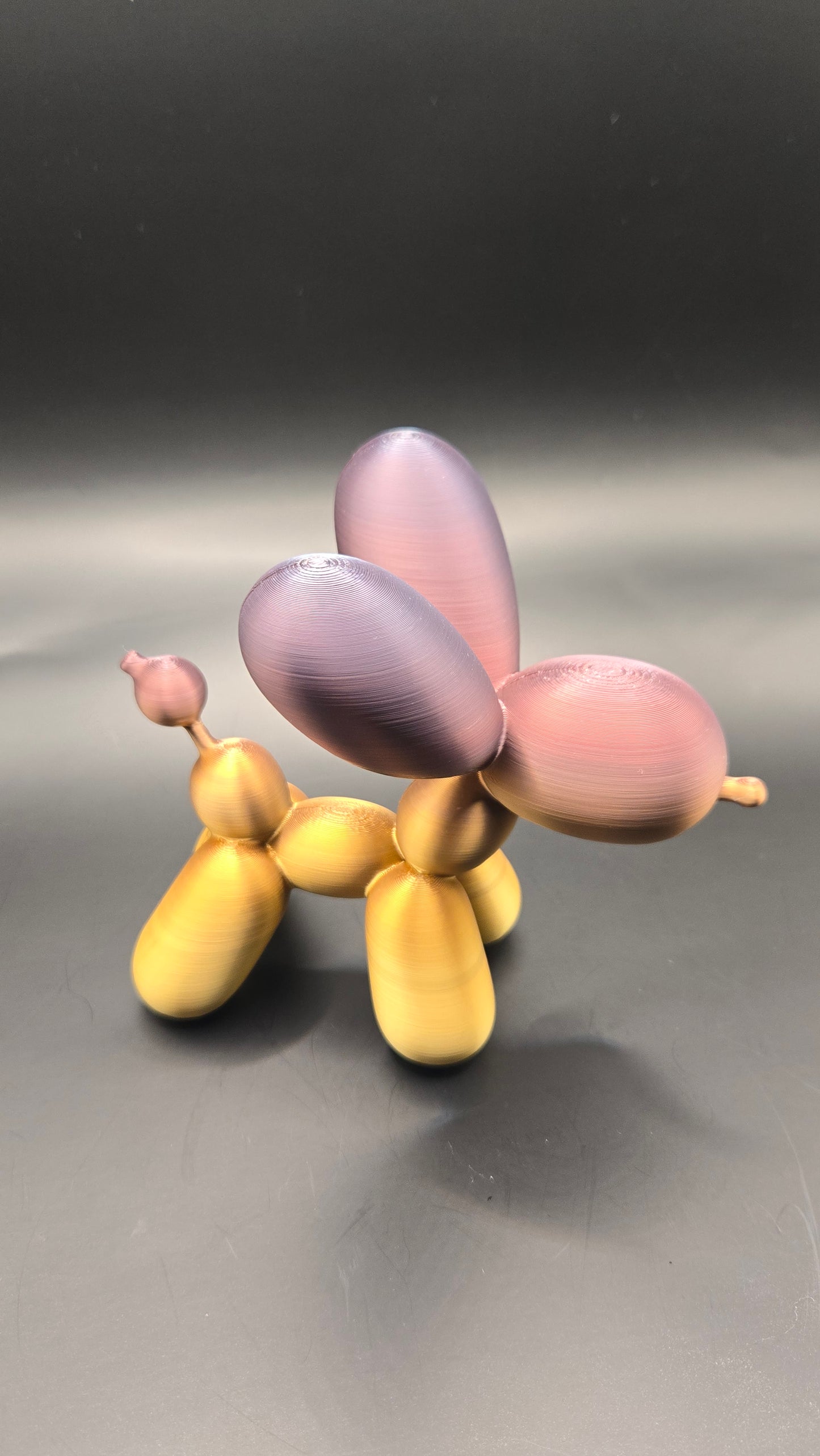 Medium Balloon Dog - Silk Rainbow Gradient