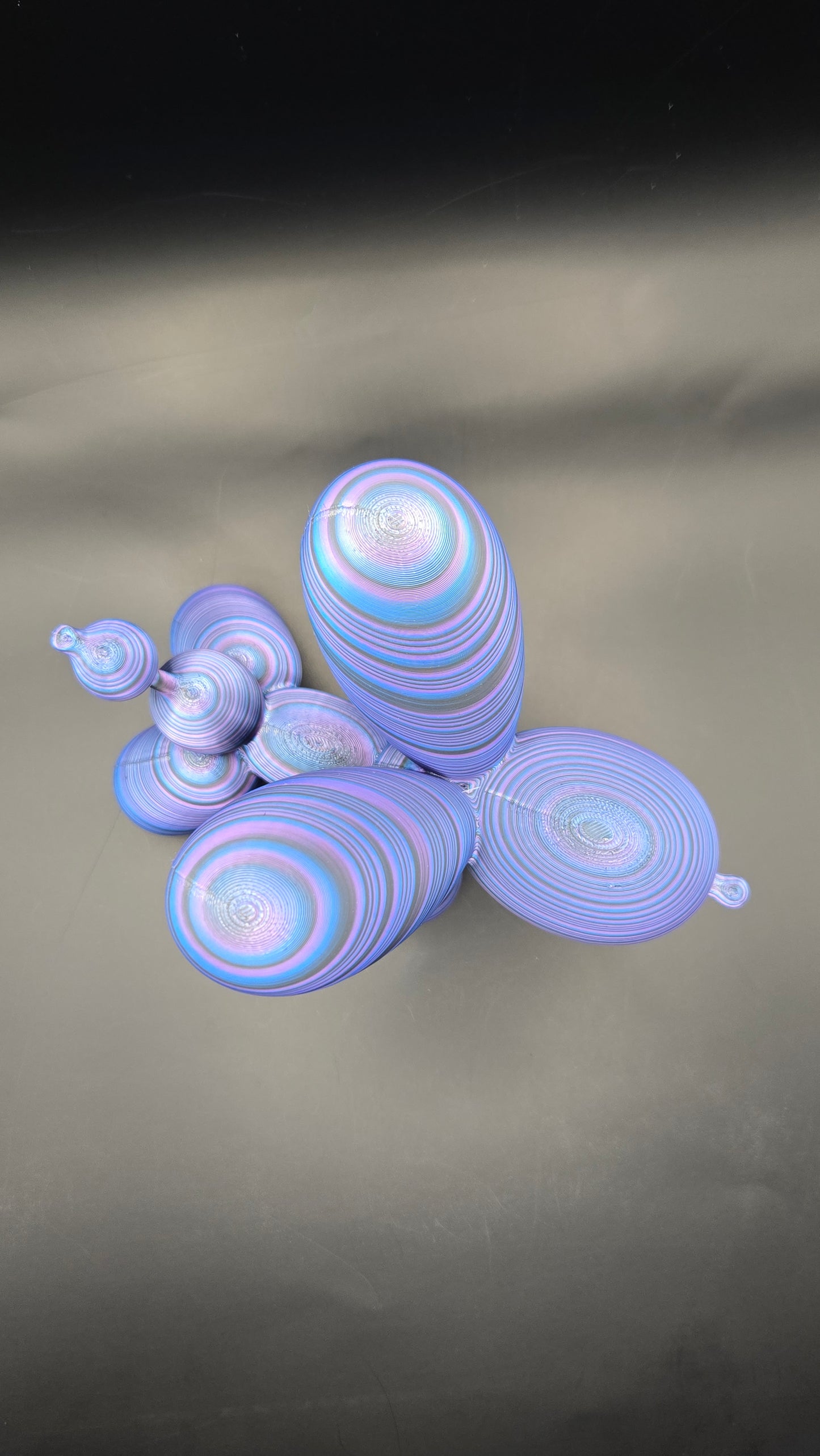 Large Balloon Dog - Black, Purple, Blue Mix