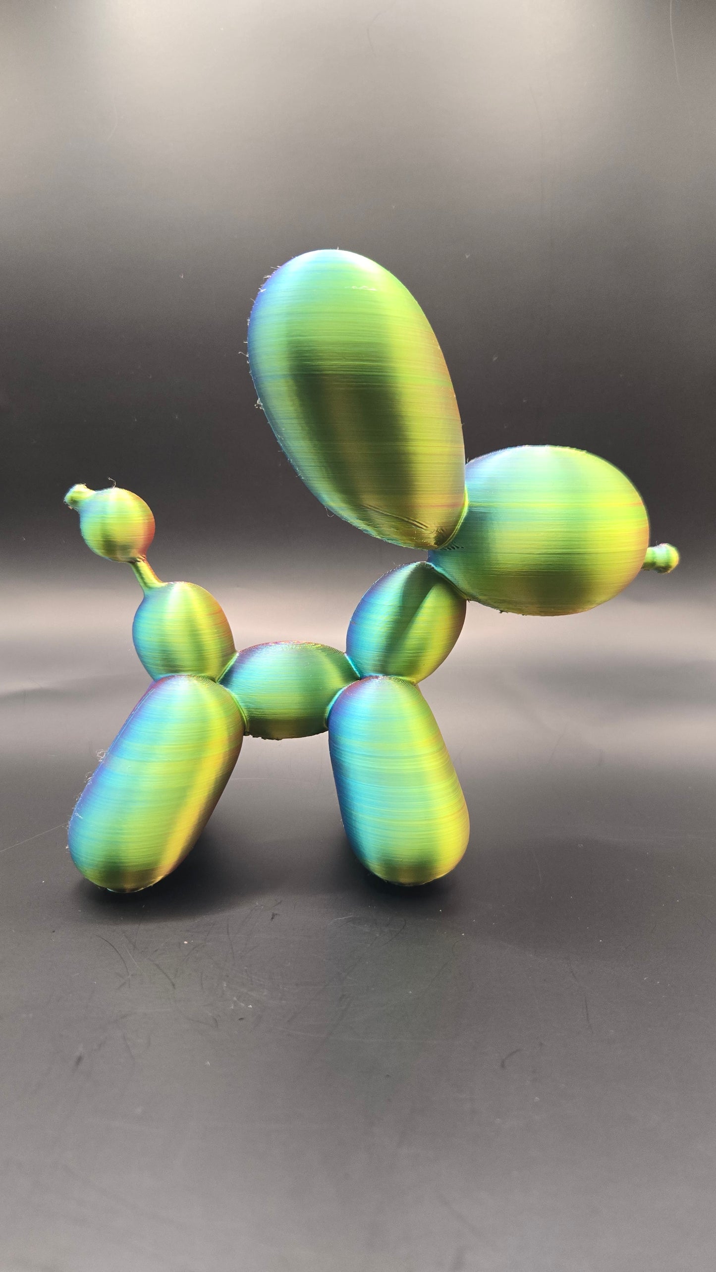 Large Balloon Dog - Blue, Yellow, Fuchsia Mix