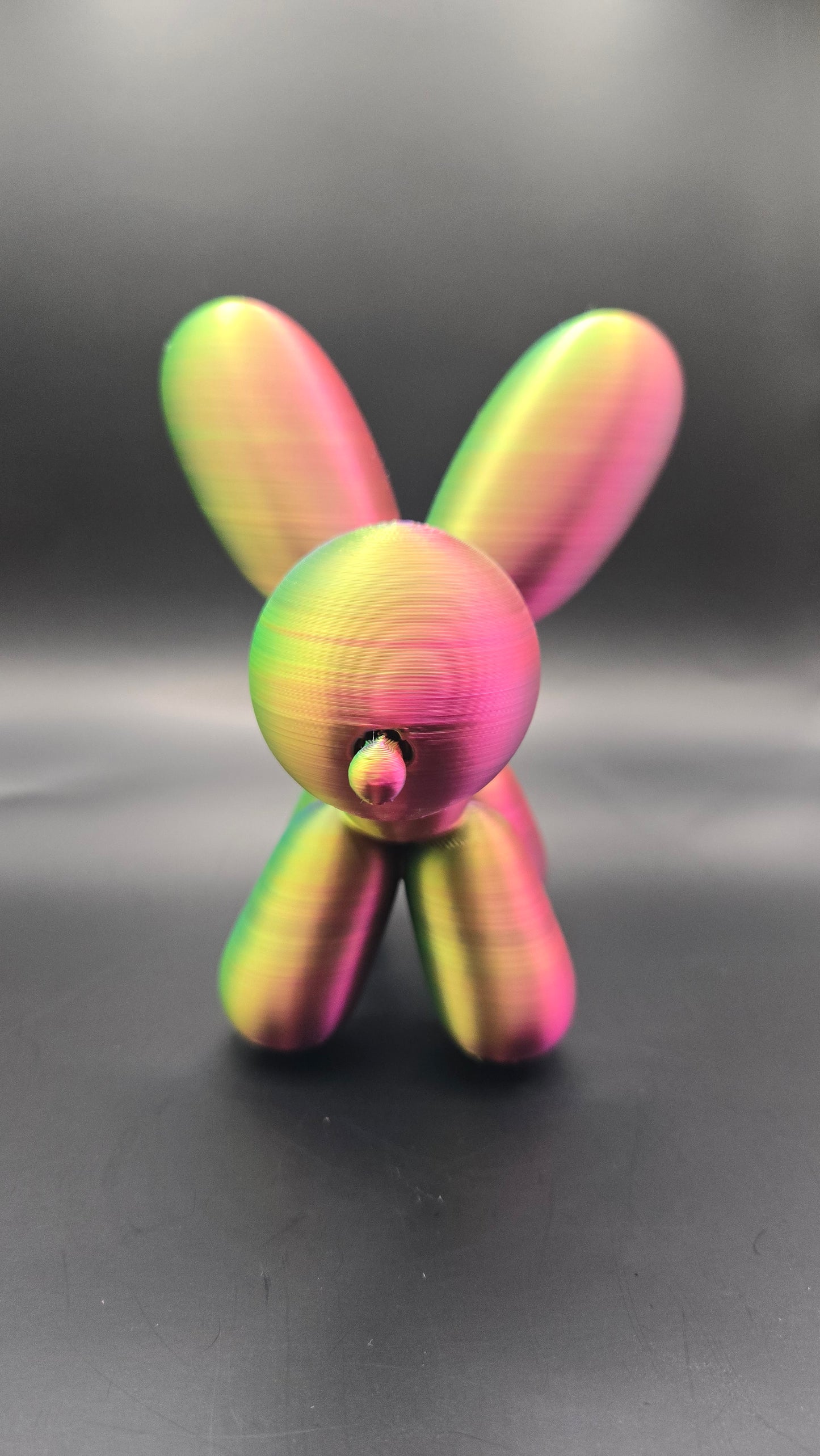 Large Balloon Dog - Blue, Yellow, Fuchsia Mix