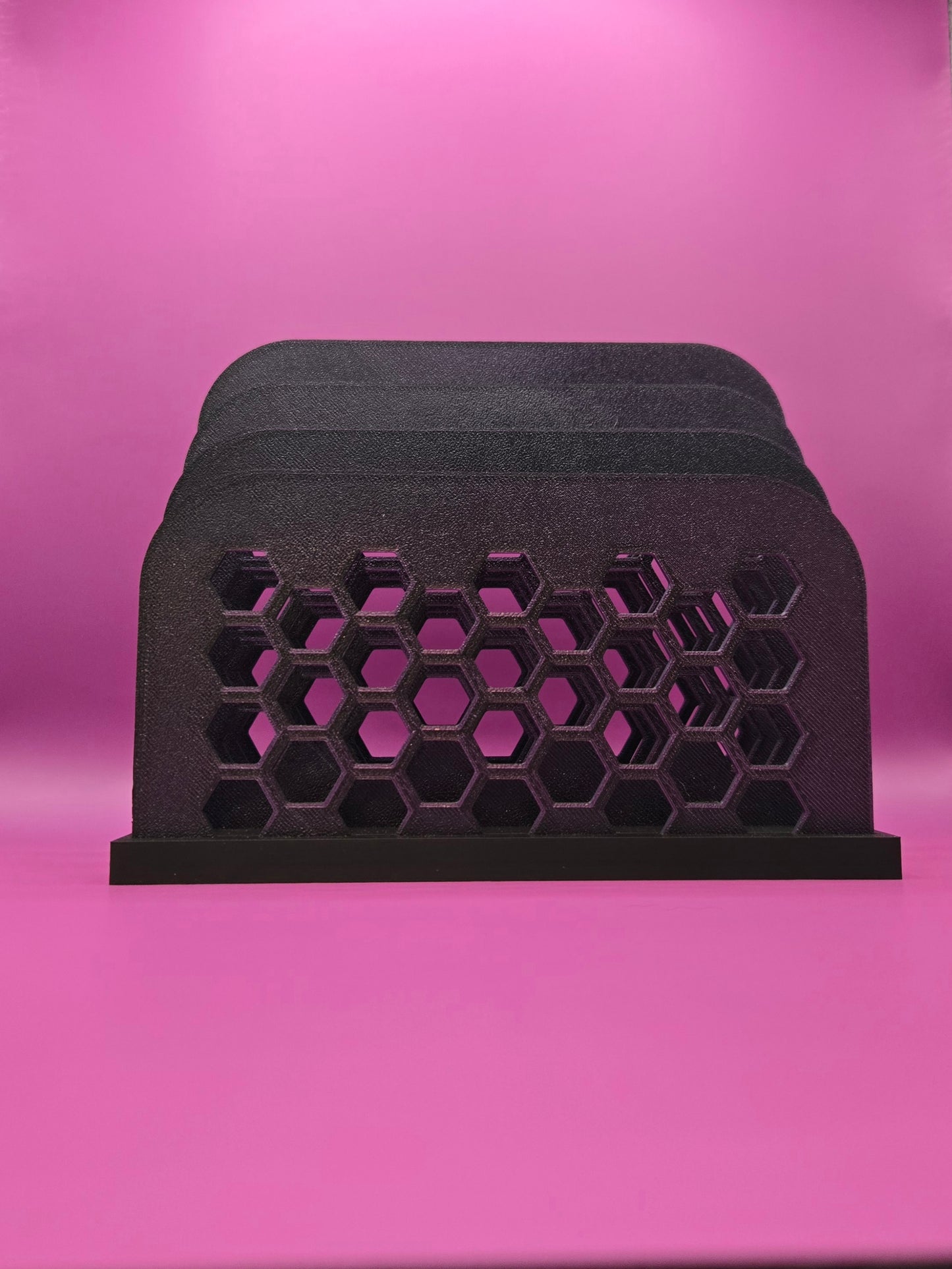 Letter Organizer, 3 Slots - Purple Slots and Black Base