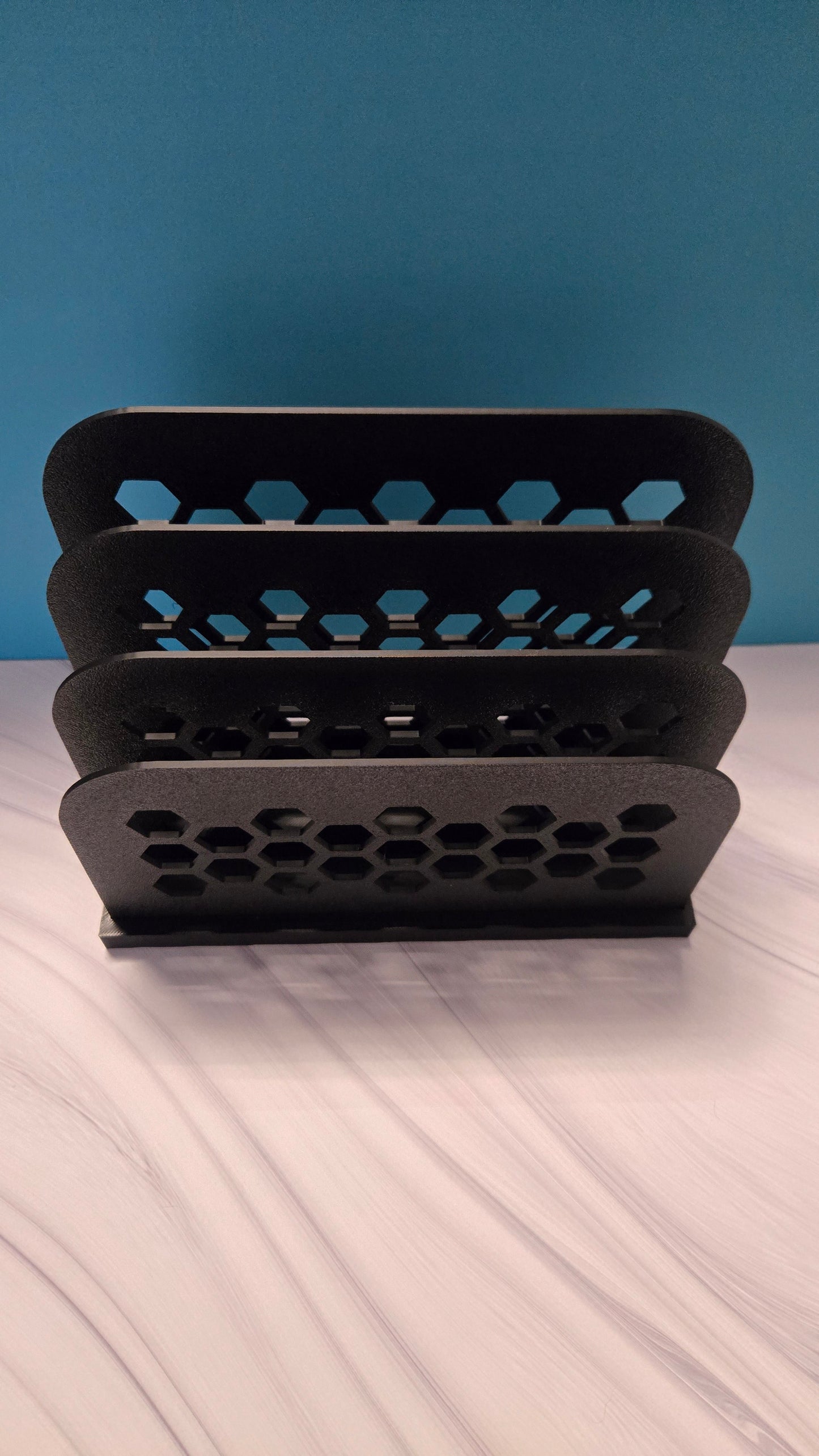 Letter Organizer, 3 Slots - Black
