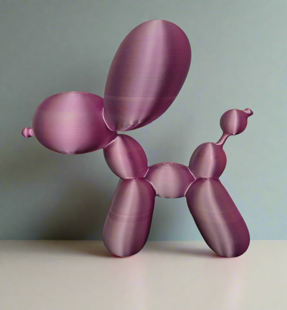 Medium Balloon Dog - Pink and Silver Mix