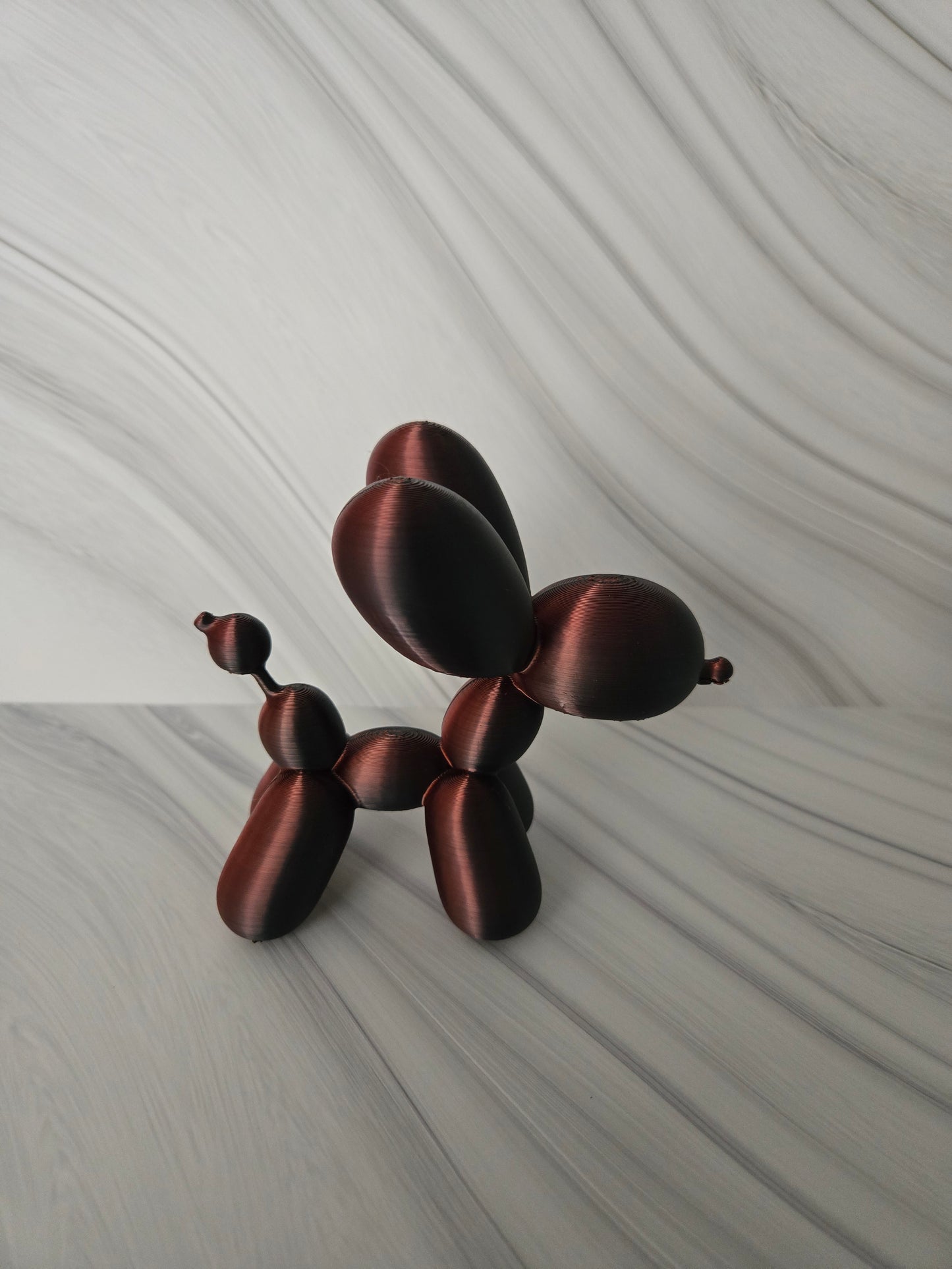 Small Balloon Dog - Black and Red Mix