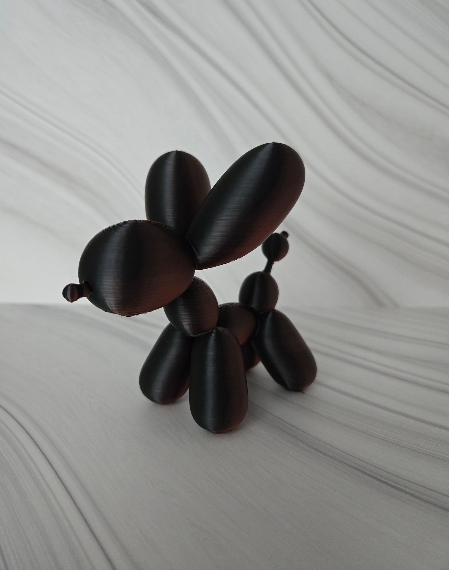 Small Balloon Dog - Black and Red Mix