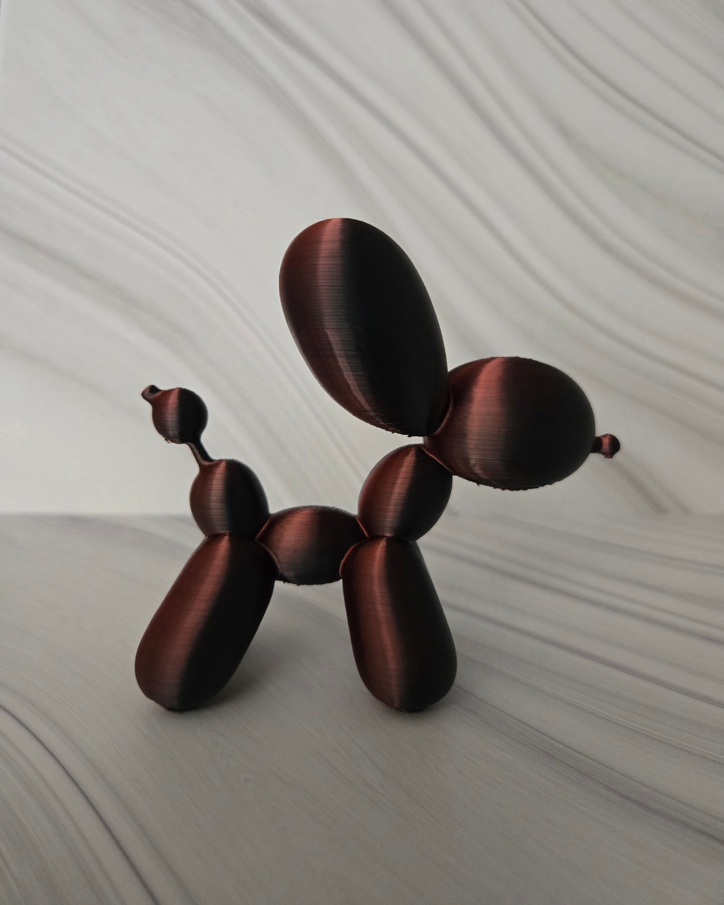 Small Balloon Dog - Black and Red Mix