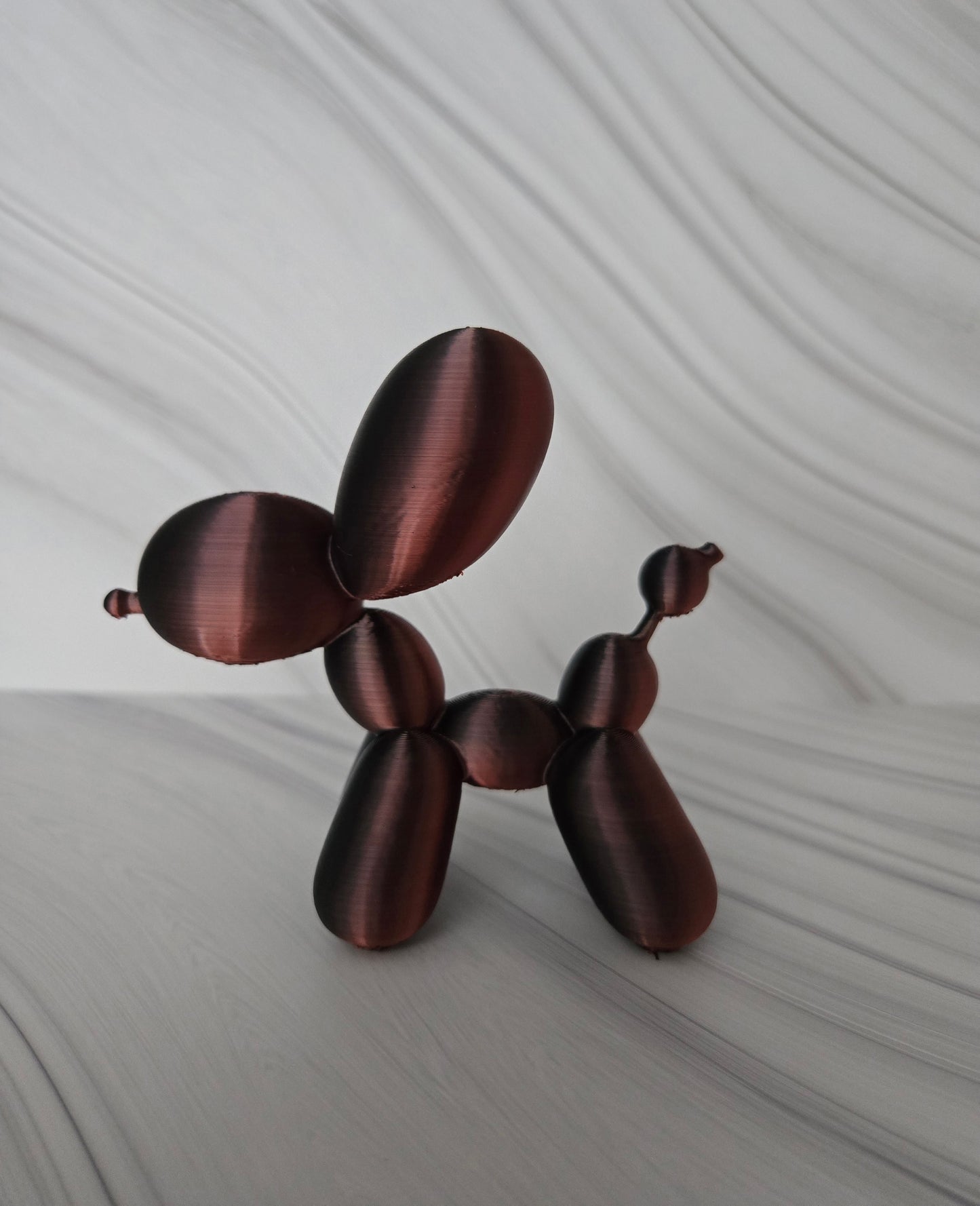 Small Balloon Dog - Black and Red Mix