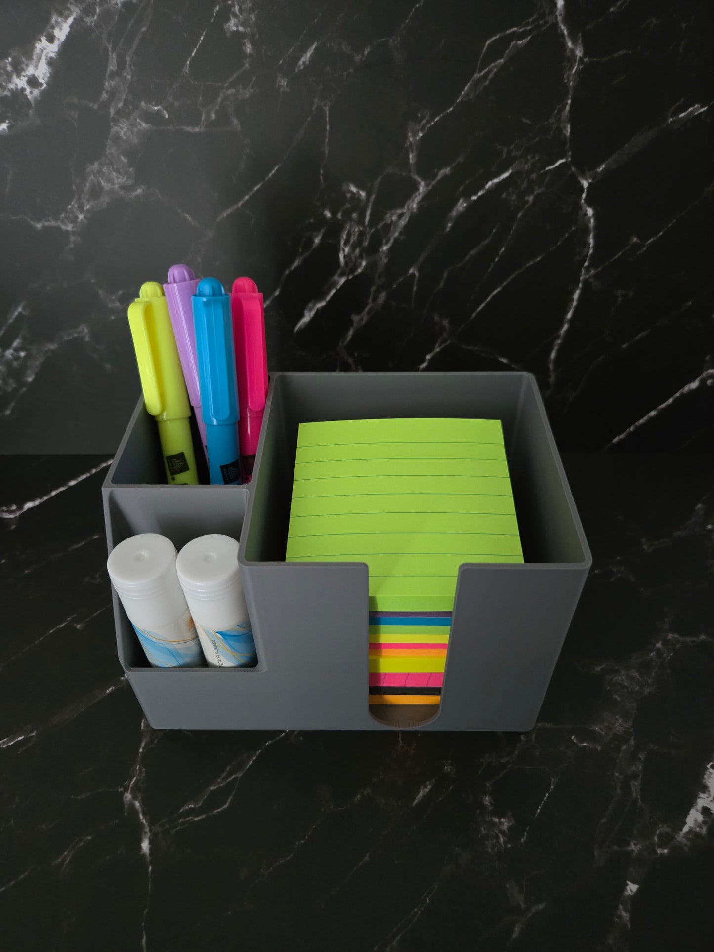 Post It Note and Pen Holder - Grey