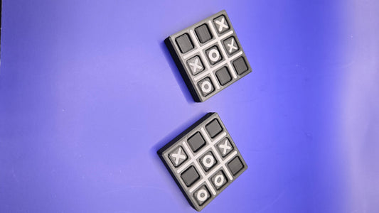 Tic Tack Toe Travel Game - Black and Grey