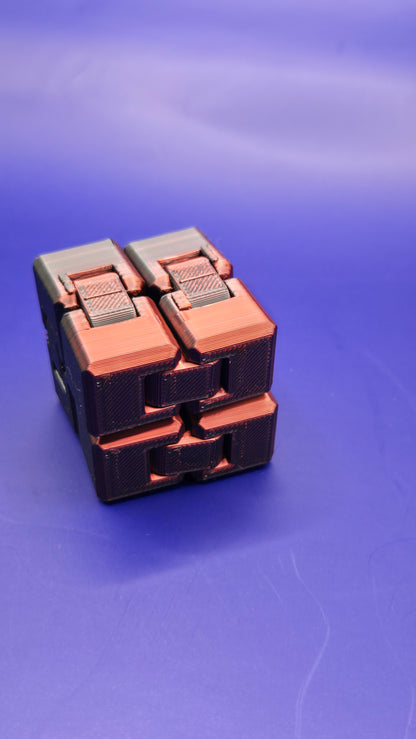 Linked Squares Fidget Toy - Black and Red Mix