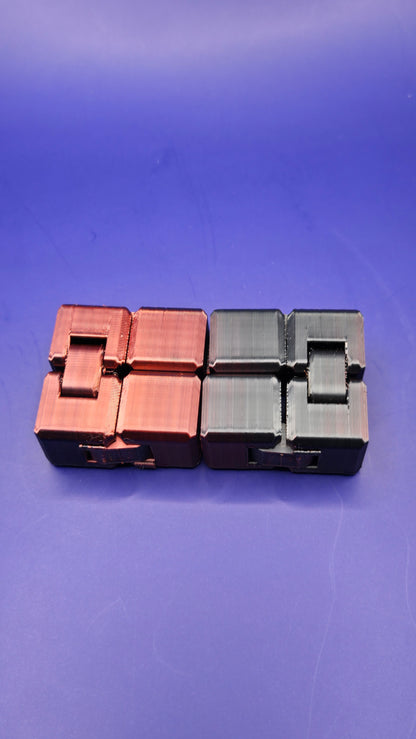 Linked Squares Fidget Toy - Black and Red Mix