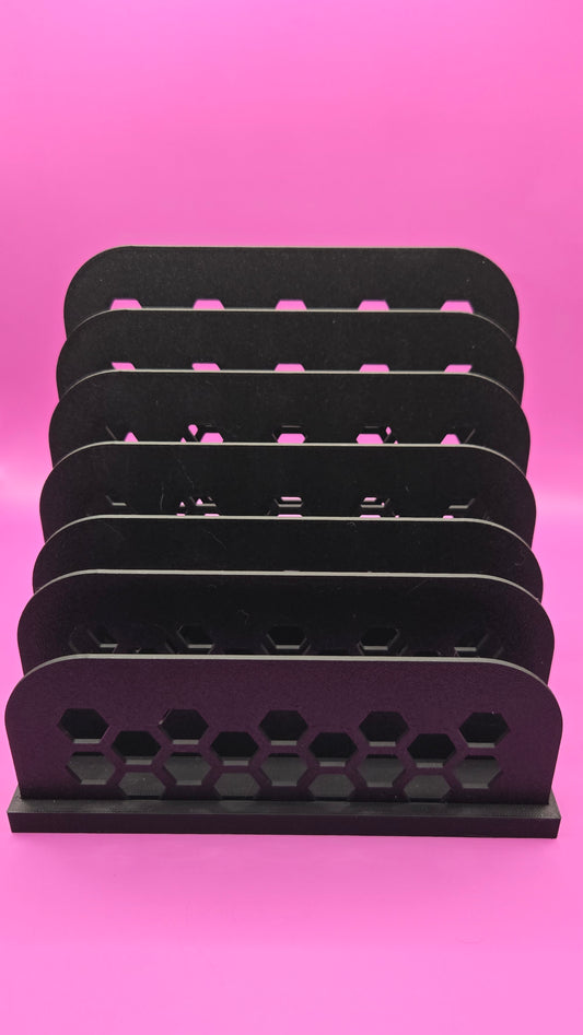 Letter Organizer, 6 Slots - Black