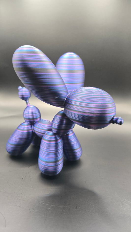 Large Balloon Dog - Black, Purple, Blue Mix