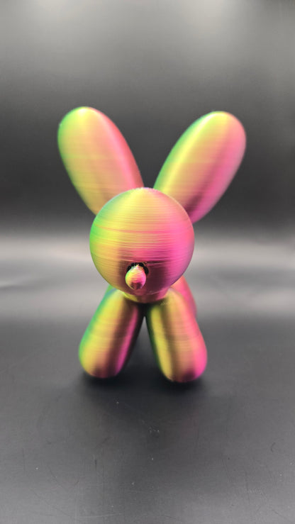 Large Balloon Dog - Blue, Yellow, Fuchsia Mix