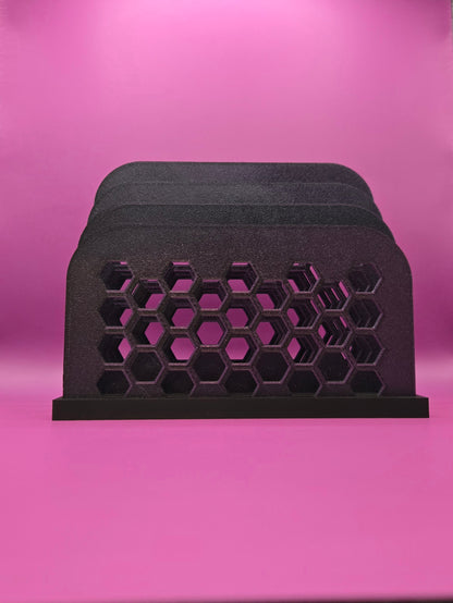 Letter Organizer, 3 Slots - Purple Slots and Black Base