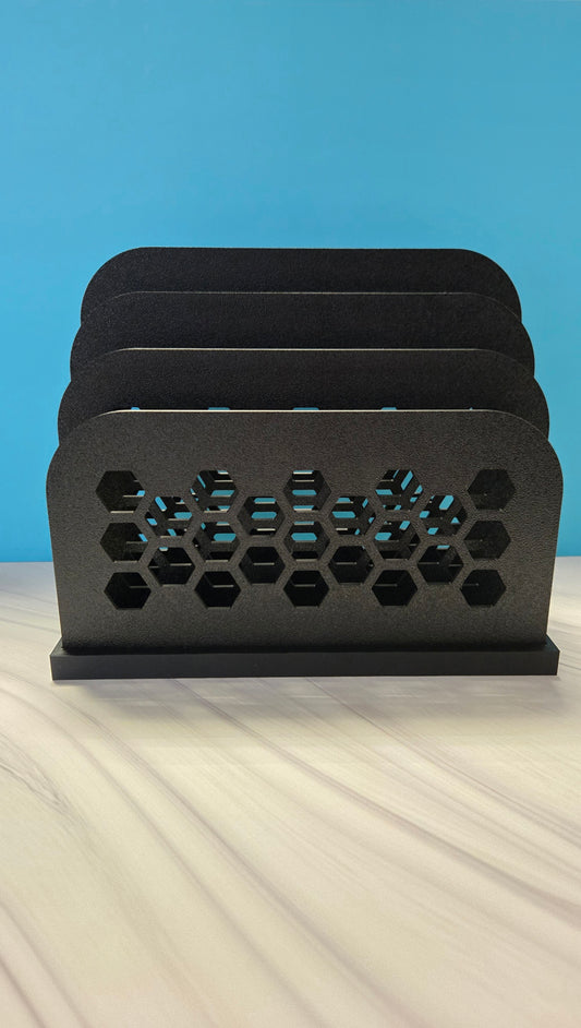 Letter Organizer, 3 Slots - Black