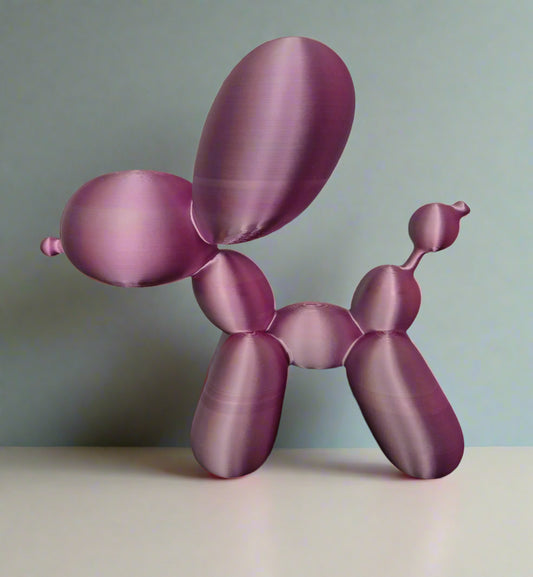 Medium Balloon Dog - Pink and Silver Mix