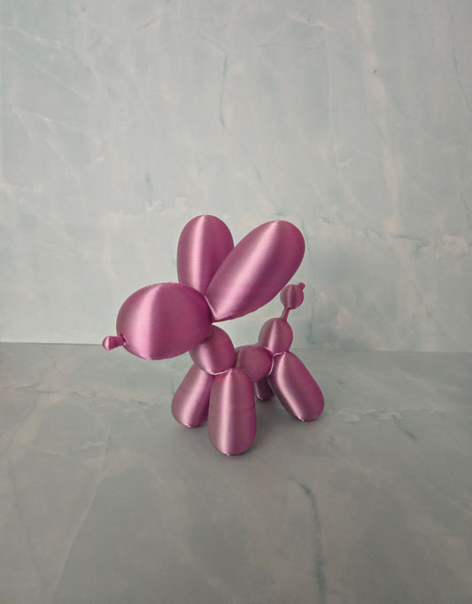 Small Balloon Dog - Pink and Silver Mix