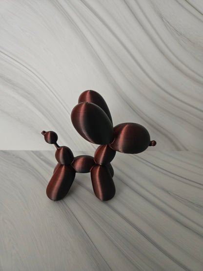 Small Balloon Dog - Black and Red Mix
