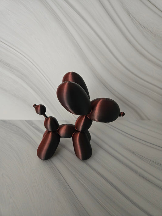Small Balloon Dog - Black and Red Mix