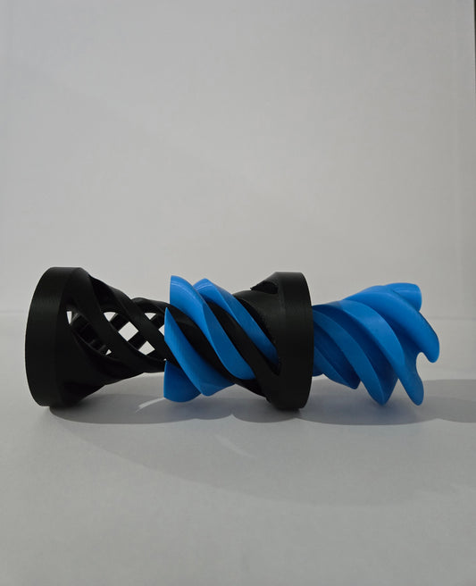 Passthrough Fidget Toy - Black and Blue