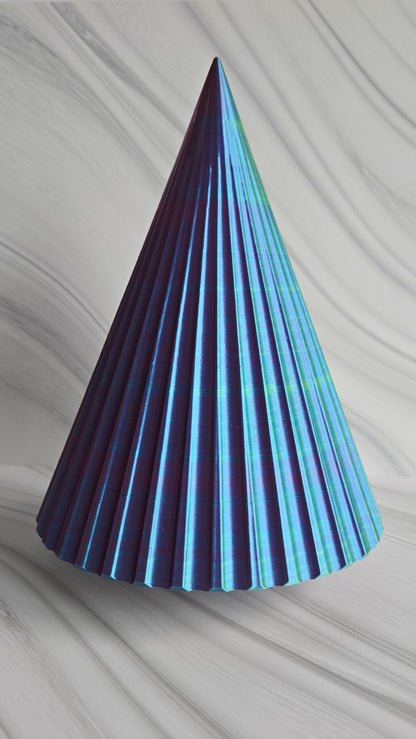 Holiday Tree Set of 4 - Blue, Yellow, Fuchsia Mix (Large Scalloped, Medium Lattice, Medium Diamond, and Medium Segmented)