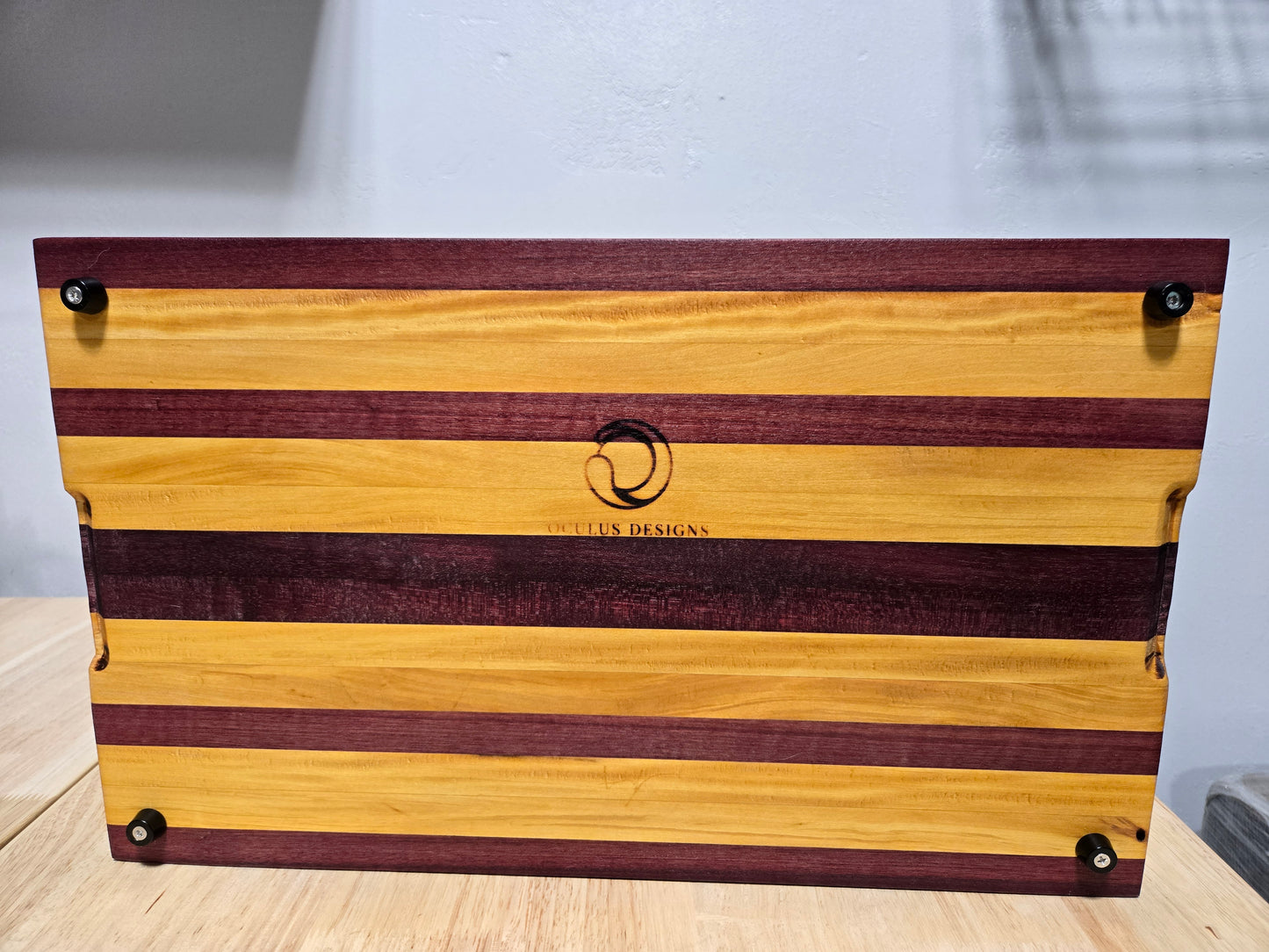 Medium Cutting Board - Exotic Purple Heart and Yellow Wood