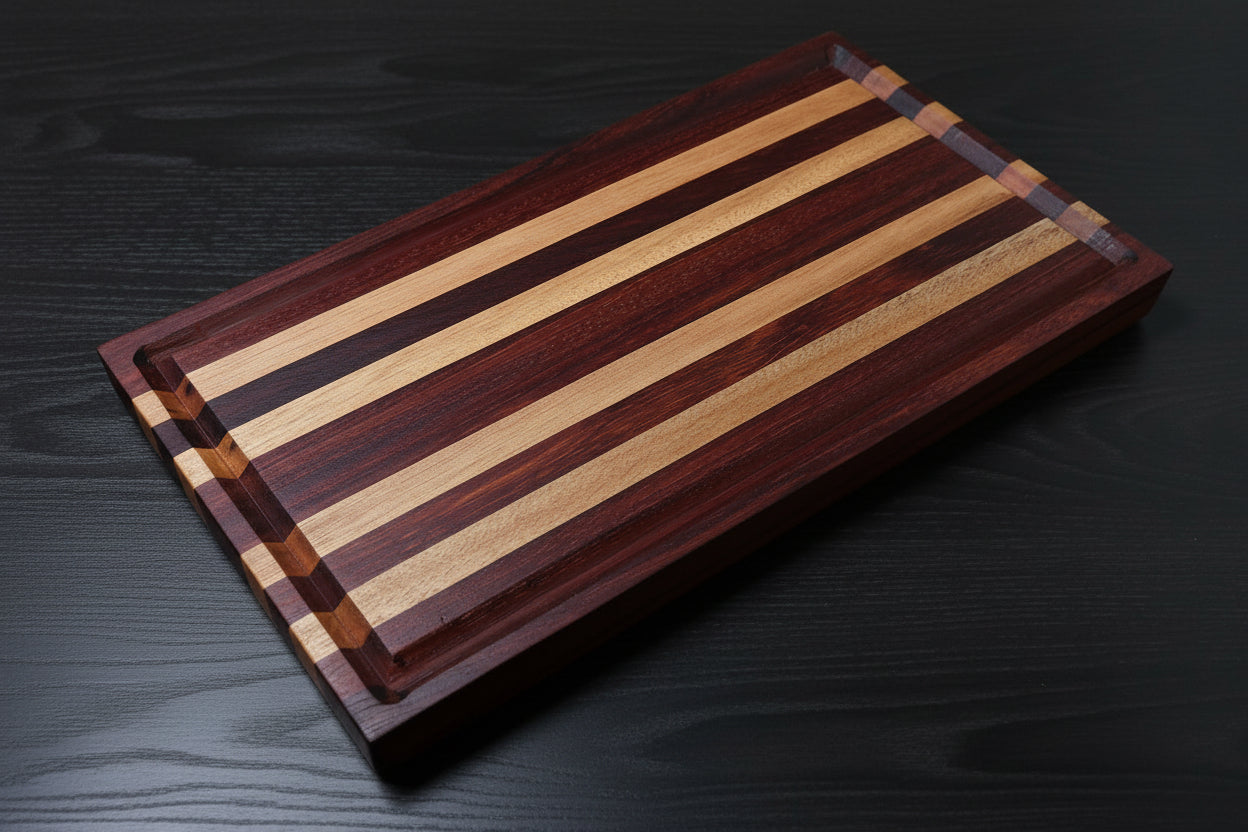 Small Cutting Board - Exotic Padauk and Okoume