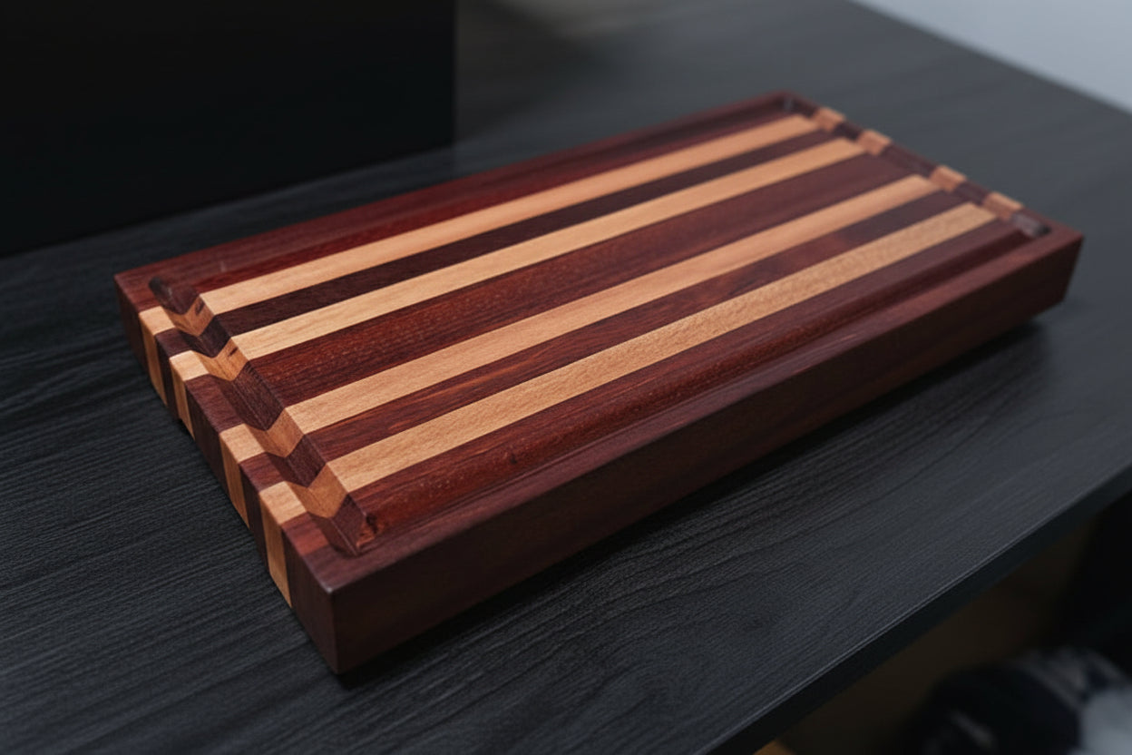 Small Cutting Board - Exotic Padauk and Okoume