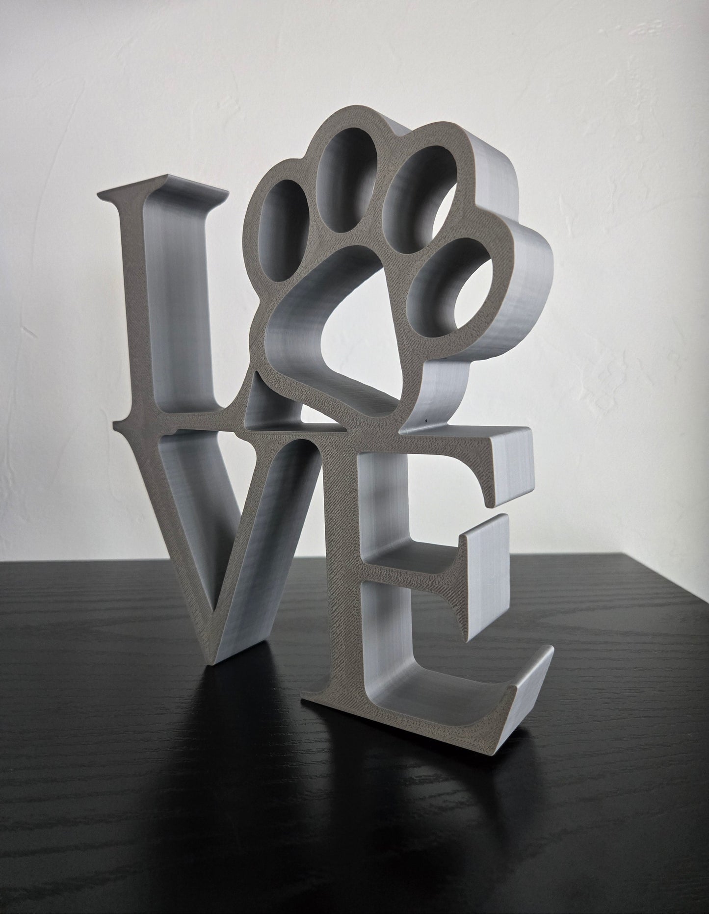 Large Love with Paw Print Sign