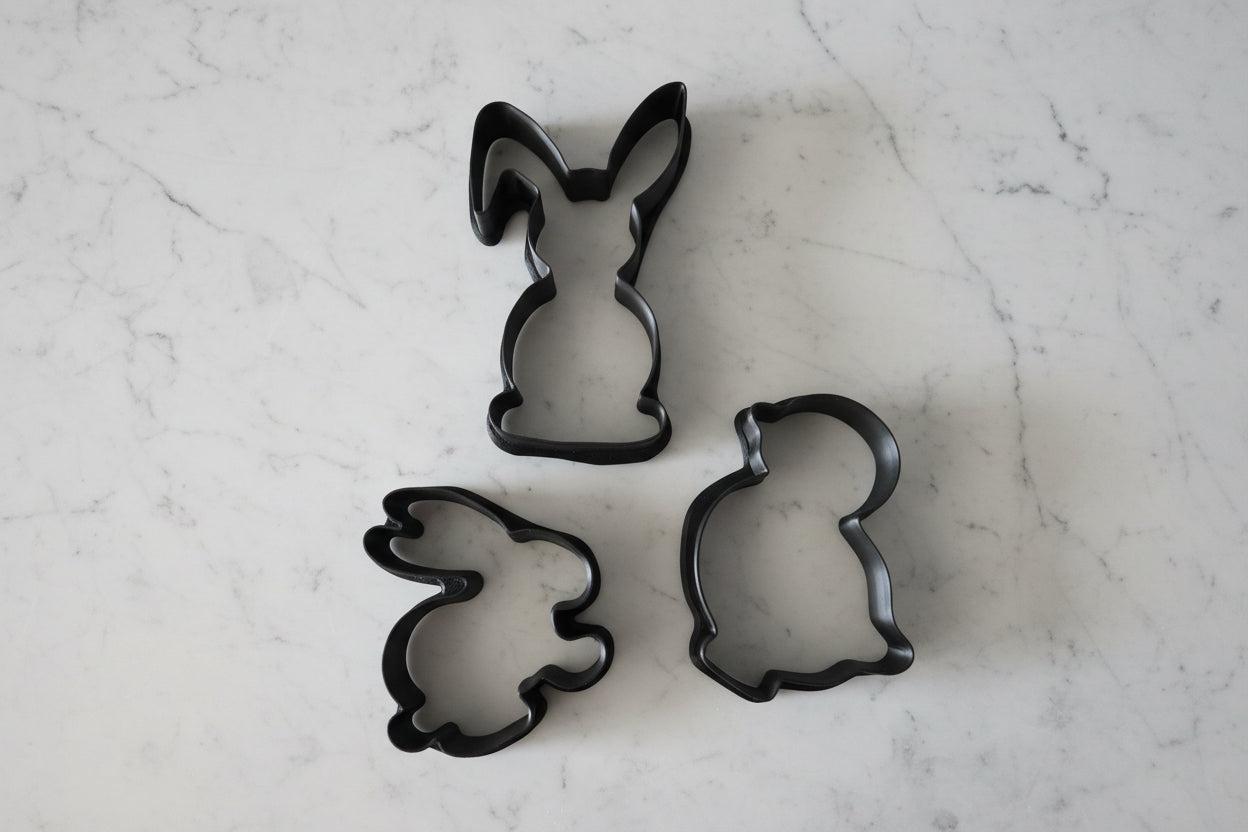 Easter Cookie Cutter Set of 3 - Black