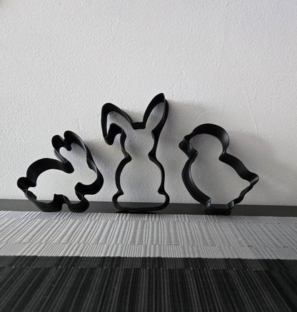 Easter Cookie Cutter Set of 3 - Black