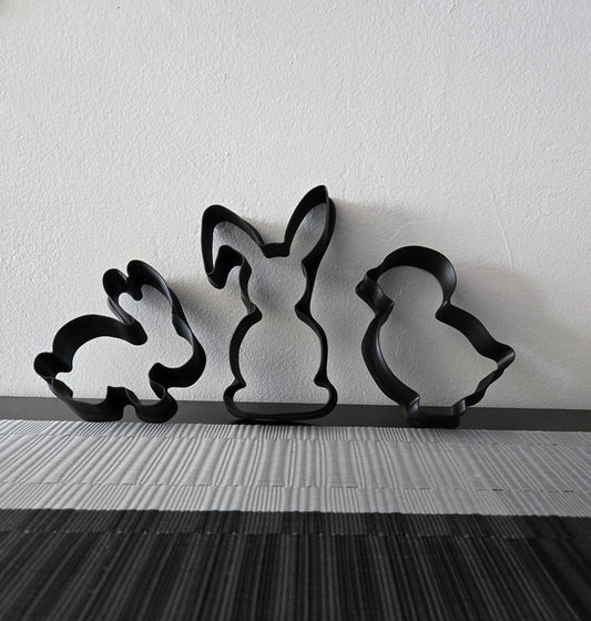 Easter Cookie Cutter Set of 3 - Black