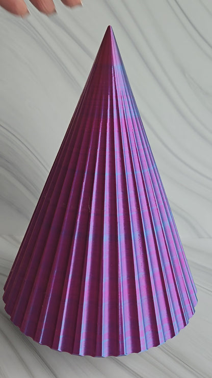 Holiday Tree Set of 4 - Blue, Yellow, Fuchsia Mix (Large Scalloped, Medium Lattice, Medium Diamond, and Medium Segmented)