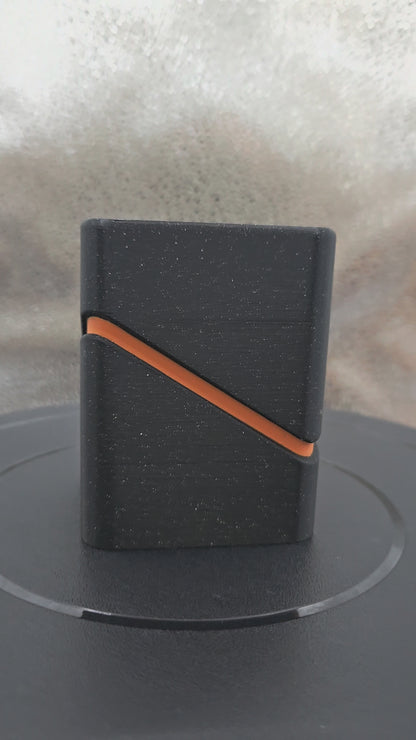 Modern Pen Holder - Limited Edition - Onyx Black Sparkle and Orange